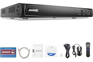 ANNKE Système de Caméra de Vidéosurveillance 4K PoE NVR, 16 Canaux, RJ45, Enregistreur Vidéo Réseau, 8MP, 5MP, 4MP, 1080P HD, IP Camera, 24/7 Enregistrement de Surveillance,No HDD