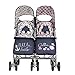 Obaby Leto Twin Stroller with Footmuffs (Little Cutie/ Sailor)