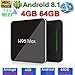 Produktbild 4GB DDR4 64GB Android TV Box 8.1, LinStar H96 Max Smart TV Box Amlogic S905X2 Quad Core Cortex A53 @2GHz 2.4G/5G Dual Wifi Bluetooth 4.0 Set Top Box Support USB 3.0 HD 3D 4K Video Media Player mit Fernbedienung