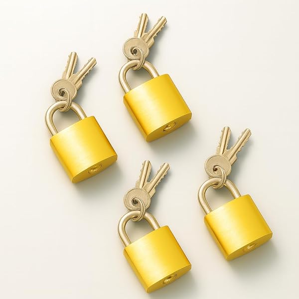 LQYN 60 Pack Lainated Keyed Padlock (1-9/16", 40), Keyed Alike Locks