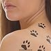 Little Paws Tatttoos - Black Animal Paws temporary tattoos (5 x Paw Tattoo)