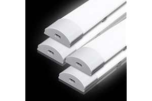 Jopassy Feuchtraumleuchte LED 4x 60cm Neutralweiß IP65 Wasserfest feuchtraumlampe Werkstattlampe leuchtstofflampe Wannenleuchte lampe feuchtraum Leuchte für Garage Keller Bad Büro Warenhaus