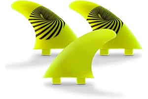 E8 FIN SYSTEM - 3er Pack FCS A1 Surfbrett-Kiele - Flossen Größe L - Inklusive Zubehör wie Schlüssel zum Wechseln, Tasche - 40% Fiberglas