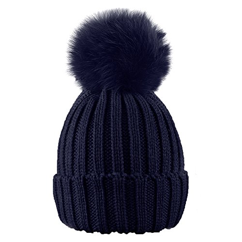 beanie hat with large pom pom