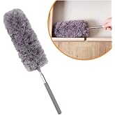 Epilons 140 Cm Teleskopik Uzatılabilir Mikrofiber Yumuşak Başlıklı Gri Toz Alma Fır&ccedil;ası Toz P&uuml;sk&uuml;l&uuml;