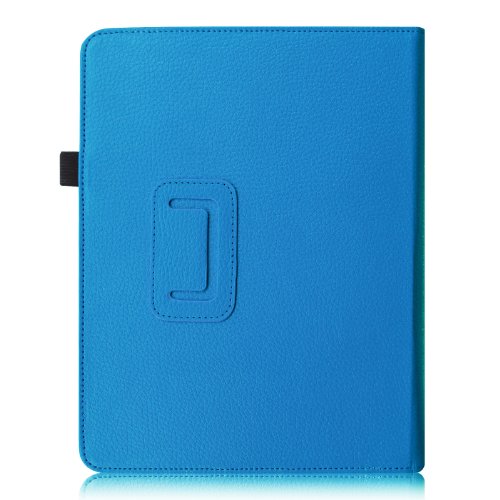 Fintie Apple iPad 1 Hülle Case Schutzhülle Etui Tasche – Folio Slim Fit Ständer Kunstleder Smart Cover mit Stylus Loop für iPad 1st Generation, Blau - 9