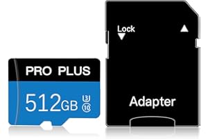 HYZEZTRX 512 Go Carte mémoire de Carte Micro SD avec Adaptateur Carte mémoire Haute Vitesse de Classe 10 pour Smartphone, caméra sécurisée, Tablette et Drone (512 Go)