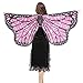 Produktbild WOZOW Damen Schmetterling Flügel Kostüm Nymphe Pixie Umhang Faschingkostüme Schals Poncho Kostümzubehör Zubehör (pinkfarbene Punkte)