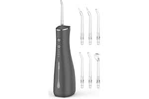 SHOBES Leistungsstarke Munddusche für Zähne Kabellose wiederaufladbare elektrische Zahnseide 4 Modi 300 ml Wassertank IPX7 wasserdicht für Reisen und zu Hause 05