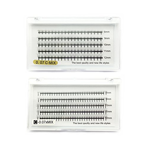 EMEDA 6D 8D Extensions de cils volumiques Russian Cluster Cils individuels Extensions de cils professionnels C Curl 2 plateaux Cils volumétriques Faux Mink (6D / 8D)