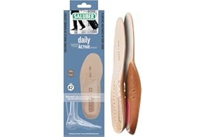 Solette Saluber Style Daily 405, ortopediche, Tecnologia Poron+, Membrana Ai Carboni Attivi Elimina Odore, Solette Scarpe ad Azione Traspirante, Uomo e Donna, Assorbono Shock (48)