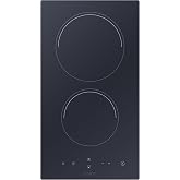 Candy Smart CDH 30, Ceramic Glass Plate, 2 Zones, 30 CM, 9 Power Levels, 2.9 KW, Central Controls, Timer, Safety Lock, Overhe