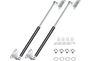 LOMUG Gasdruckfeder 500MM 445N/45KG, Universal regelbar Schwerlast L-Typ Gasdruckdämpfer Hydraulisch Gasfeder für Werkzeugkasten Wohnmobil - Schranktüren und andere individuelle Anwendungen, 2er