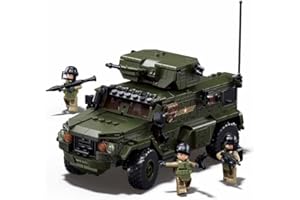 Sluban Typhoon VDVS, Véhicule Militaire avec Figurines, Kit de Construction 1/35, 17,9 cm, Rouge et Or