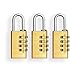 Produktbild 3 Pack 4-Stelliges Zahlenschloss, Hochwertiges Vorhängeschloss aus robusten Messing , Premium Zahlenschloss für Schule, Angestellter, Gym & Sports Locker, Case, Toolbox, Zaun, Hasp Cabinet & Storage
