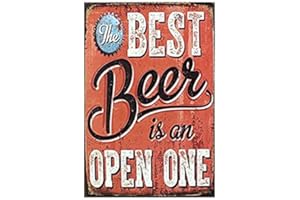 IMIKEYA Póster de bar, de metal, vintage, personalizable, para publicidad de cerveza, decoración de pared, decoración de bar, pub, tienda, decoración del hogar