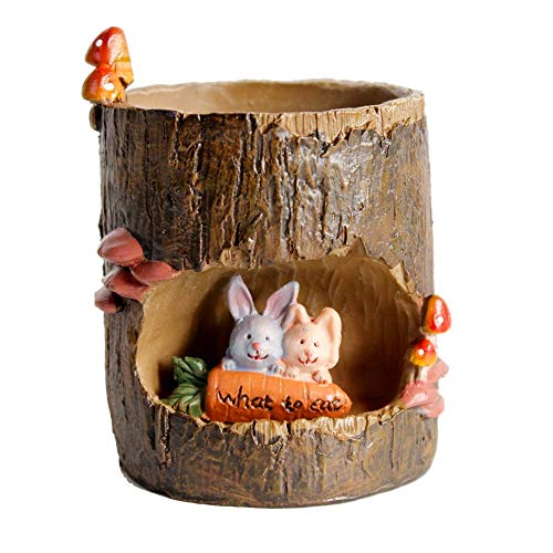 Macetas con diseño de flores y bonsai para oficina