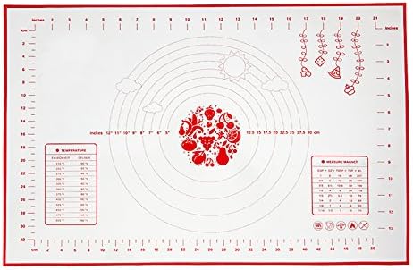 Glass Fiber Non-stick Silicone Baking Cake Pastry Fondant Mat (red)