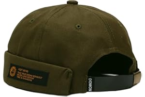 DURINM Coton Docker Cap Bonnet Sans Visière - Brimless Hat Homme Femme - Chapeau Marin - Casquette Docker