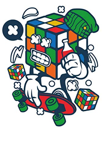 Preisvergleich Produktbild Skater Skateboarding Notizbuch: DIN A5 Kariert 120 Seiten Zauberwürfel Drehpuzzle Skate Skaten Skateboard Sk8 Ollie Cool Witzig Geschenkidee & ... Planer Tagebuch Notizheft Notizblock