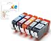 Produktbild Premier Tinte Pgi-525Bk / Cli-526 5 kompatiblen Drucker Tintenpatrone für Canon Pixma Mg5200 Mg5350 Mg5250 Mg5300 Ip4850 Ip4800 Mx885 Ip4950 Ip4840 Ix6550 Mg5120 Mg5150 Mg6120 Mg6150 Mg6250 Mg8120 Mg8150 Mg8170 Ix6250 Mx882 Mg8250 Mg8220 Mg6100 Mx895 Mx715 Mg6220