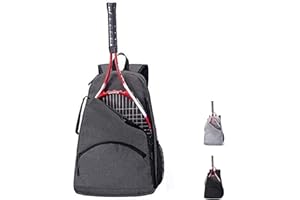 QEES Tennis Racket Bag, Tennis Backpack, Large Capacity Tennis & Racquet Sports Duffle Bag, 36L Racket Holder Equipment Bag for Tennis, Racquetball, Squash