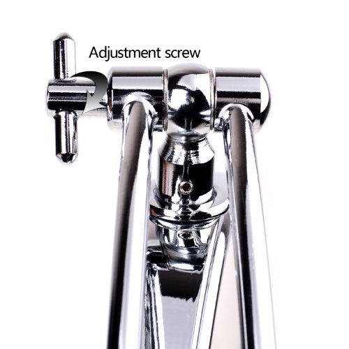HIMRY Standspiegel 10x Vergrößerung, 8 inch, S-förmiges Design, Kosmetikspiegel 360° drehbar. Verchromten Schminkspiegel Rasierspiegel Badzimmerspiegel, Zweiseitig: Normal+ 10fach Vergrößerung, KXD3109-10x - 5
