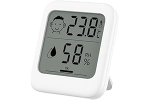 INRIGOROUS Room Thermometer Indoor, Digital Hygrometer Temperature Monitor and Humidity Meter for Room, Home, Office, Greenhouse, Baby