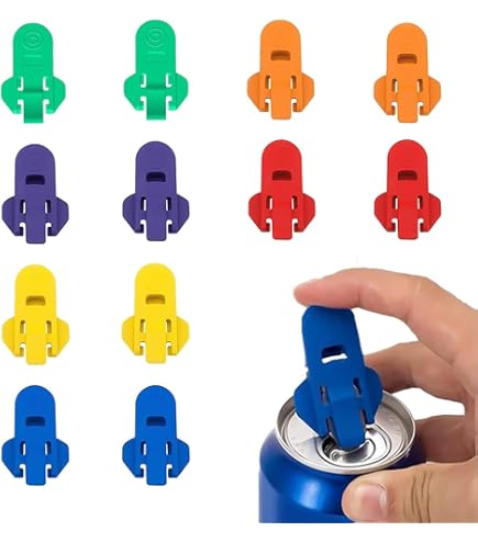 Lot De 8 Ouvre-boîtes Manuels Colorés – Protection Pour Ongles, Compatible Canettes Standard, Lavable - 9