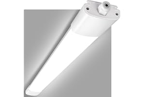 ‎GOOSKI LED Feuchtraumleuchte 120CM mit 36W 3960LM, Deckenleuchte Feuchtraum Flach Feuchtraumlampe Wasserdicht IP65, 4000K Neutralweiß Werkstattlampe, Kellerleuchte, Wannenleuchte für Büro Garage Lager