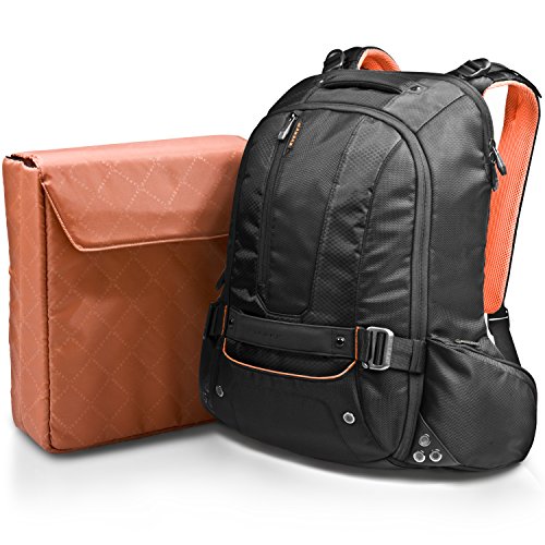 Everki Beacon – Laptop Rucksack für Notebooks bis 18 Zoll (45,72 cm) mit Schutztasche für Spielekonsolen (PS4, xBox, Wii), durchdachtem Fächer-Konzept – passend für Gaming Laptops (Asus ROG GL752, Acer Aspire, Dell Alienware 15, MSI GT, XMG), Schwarz - 3