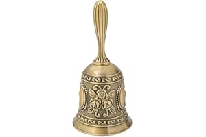 LYFJXX Hand Bell Metal Tone Ring Alarm Hand Hold Service Call Bell Desktop Bell Tea Dinner Bell Game Bell Christmas Bell (2pc)