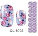 Nail Art Stickers Full Wrap Space Design- Flower Nail Sticker Tattoo - FashionLife