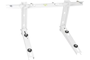 SYSTERM Universal Wandkonsole Set für Split Klima Klimaanlage Klimageräte Wandhalterung für Klimaanlage Außengerät und Wärmepumpe bis 100kg Halterung mit Querstange Stahl Wandhalter Montagekonsole