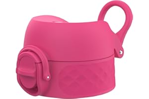 ION8 Zapasowa Pokrywka Butelki na Wodę OneTouch 2.0, Szybkie Otwieranie Jednym Dotknięciem, Uniwersalna Pasuje do 350ml/500ml/600ml, Różowy, Mały, Tworzywo Sztuczne