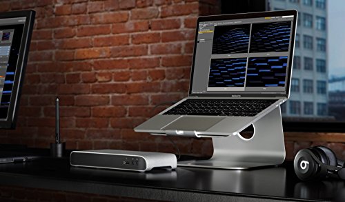 Elgato Thunderbolt 3 Dock inkl. 50 cm Thunderbolt-3-Kabel, 40Gb/s, lädt MacBook Pro mit bis zu 85 Watt auf, Unterstützung für zwei 4K-Monitore, 2x Thunderbolt 3 (USB-C), 3x USB 3.0, separate Tonein-/Ausgänge, Gigabit Ethernet, Aluminumgehäuse, für Mac - 5
