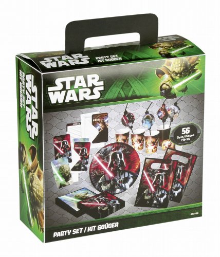 Preisvergleich Produktbild Riethmüller 552438 - Kinderpartykoffer Star Wars, Teller mit Becher, Servietten, Trinkhalme, Einladungen und Partytüten