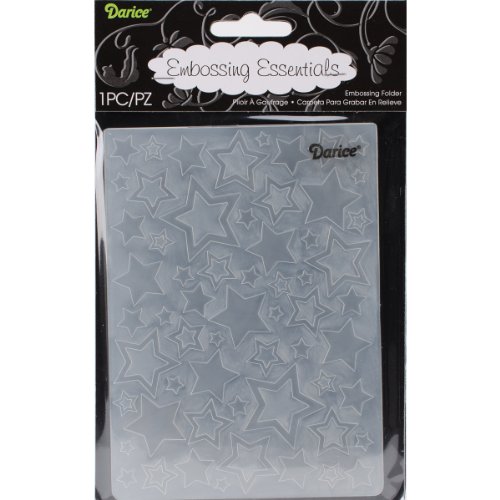 Darice 1218-63 Prägeschablone, Sterne, Plastik, transparent, 10,8 x 14,6 x 0,4 cm