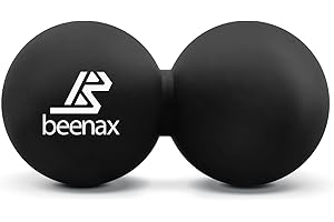 Beenax Peanut Massage Ball - Double Lacrosse Ball - Perfect for Trigger Point Therapy, Myofascial Release, Deep Tissue Massage, Yoga - Designed to Relieve Stress and Relax Tight Muscles