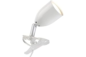 Brilliant Lampe Leo LED Klemmleuchte weiß | 1x LED-PAR51, GU10, 3W LED-Reflektorlampe inklusive, (300lm, 2700K) | Mit Schnurzwischenschalter [Energieklasse F]