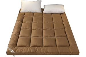 XYSQ Colchón Plegable para Dormitorio Japonés Estera De Dormir Tatami De 10cm De Grosor Futón Cama De Huéspedes Desplegable (Color : Brown, Size : 150x200cm)