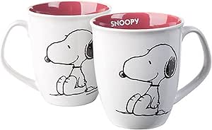 The Peanuts - Tazza da caffè Snoopy, in ceramica, 320 ml