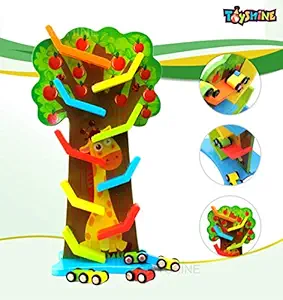 Toyshine Wooden Ramp Race Track Car Set Toy, Assorted Design