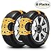 Price comparison product image Qomolo Car Snow Chain, Universal Winter Anti-skid Wheel Tire Emergency Chains for Cars SUV Truck Driving on Snow and Ice Road, Sand and Mud Road,Uphill Road, Fit Tire Width form 165mm-275mm(6 Pcs)