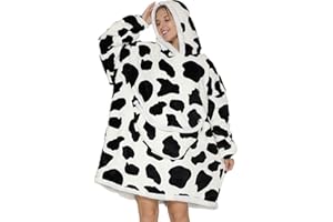 NLAND Sudadera con Capucha para Mujer Hombre Invierno Cálida Mantas de Polar con Mangas Cómoda y Suave Grande Hoodie Blanket con Bolsillos Talla Única