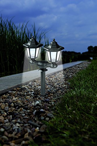 Solar-Laternen-Duo 2in1 | Solarlampen | Kabellos | Gartenleuchte | Außenbeleuchtung | Solarlaternen, schwarz - 4