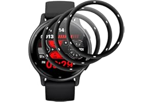 Beukei Screen Protector for Garmin Vivoactive 5, 3 Pack Screen Protector Tempered Glass, Ultrasonic Fingerprint Support, Anti-Shatter, Scratch Resistant, NO-Bubble, 9H Hardness,Protective Film