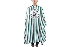 WYTINO Mantello Barbiere a Righe, Professionale Antistatico Mantella a Tutta Lunghezza per Parrucchieri / Barbieri, Impermeabile Mantella Taglio Capelli per Adulti e Bambini