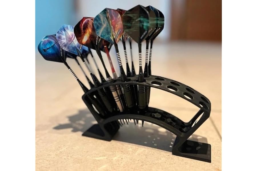 27 Darts, Dart Holder Stand - Vertical Darts Display Organizer - Anti-Slip Storage Rack, for Home Office Living Room Bar Party Gym Man Cave