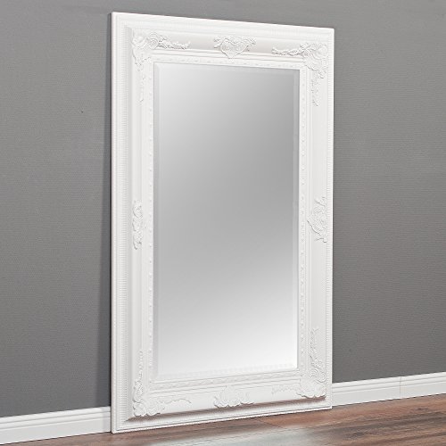BAROCK WANDSPIEGEL Eve 120x80cm SPIEGEL PUR WEISS POMPÖS HOLZRAHMEN FACETTE - 2